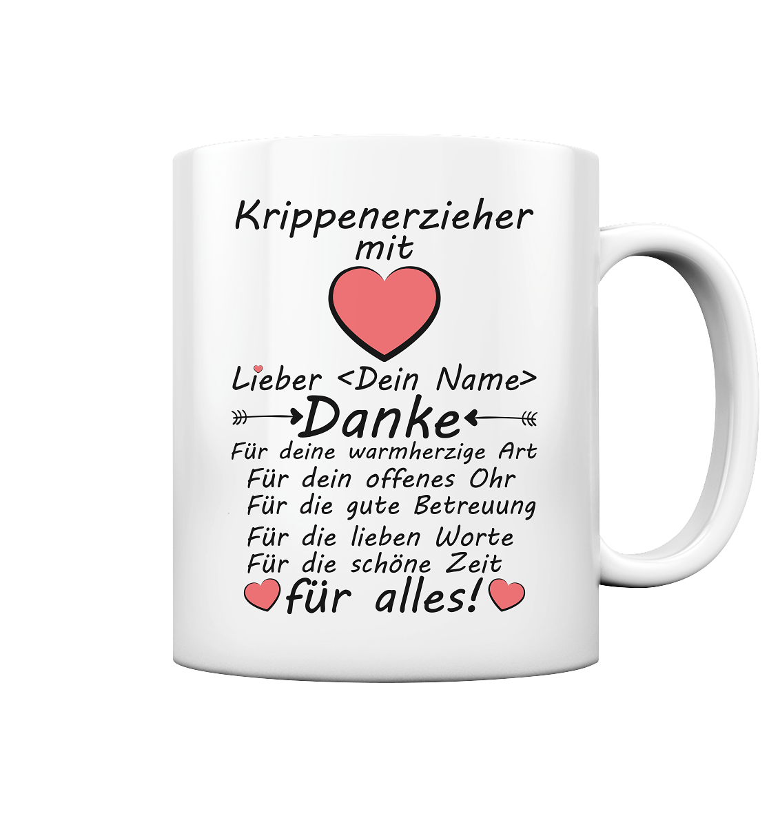 Abschiedsgeschenk Geschenk für Krippenerzieher Tasse