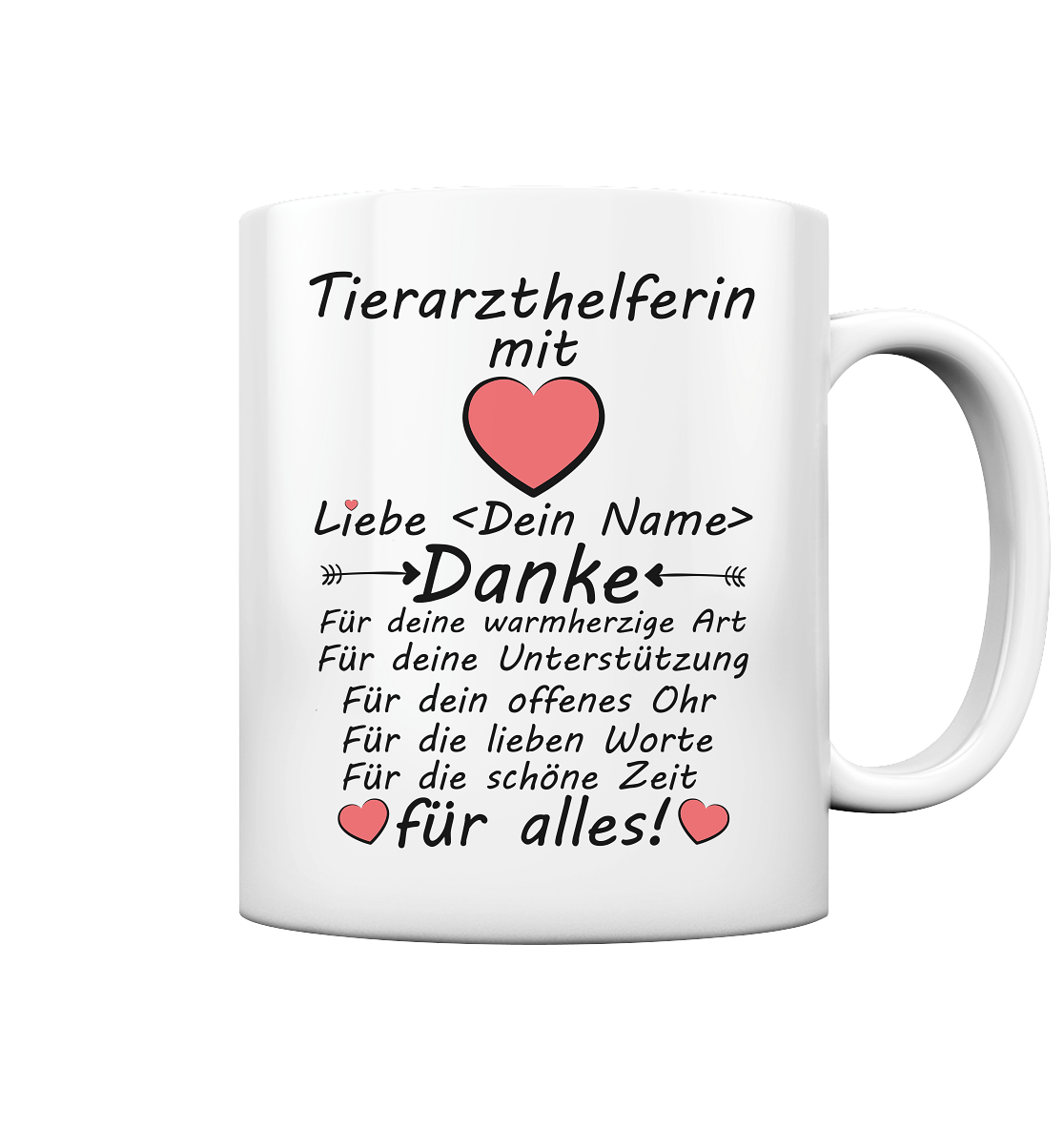 Dankeschön an | Tierarzthelferin | Geschenk Tasse