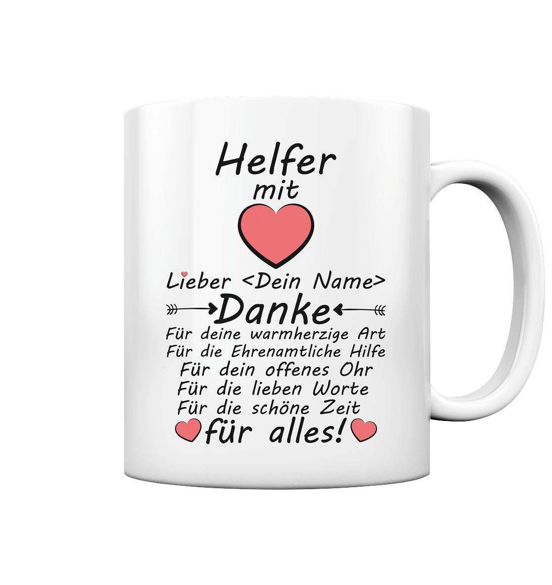 Danksagung Dankeschön Tasse an Ehrenamtliche Helfer Geschenk
