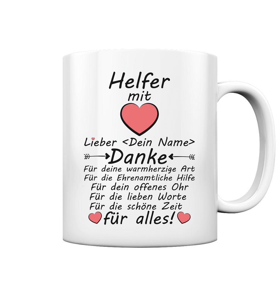 Danksagung Dankeschön Tasse an Ehrenamtliche Helfer Geschenk