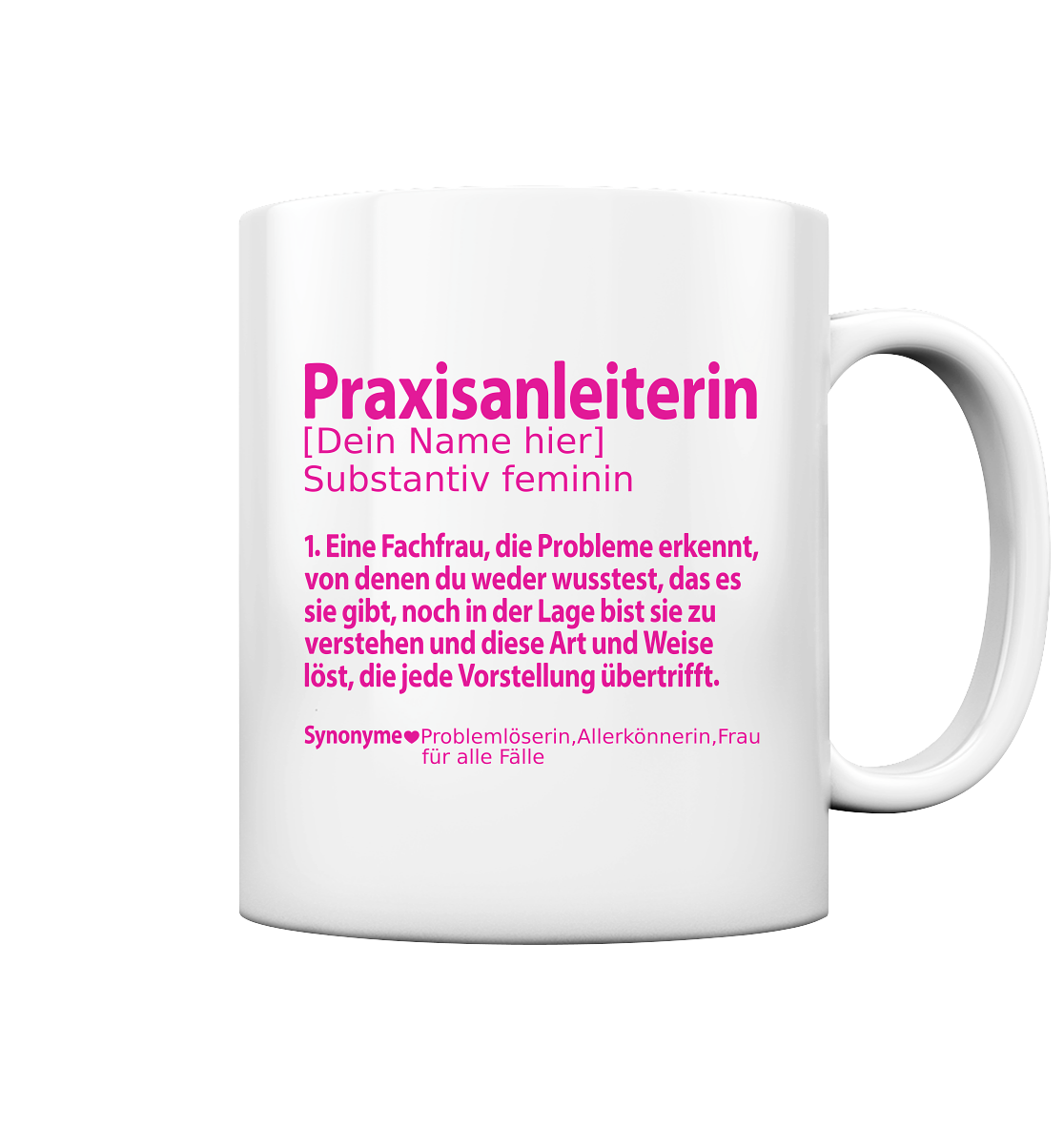 Praxisanleiterin Definition Geschenk zum Abschied Tasse Personalisiert