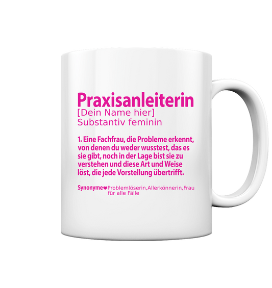 Praxisanleiterin Definition Geschenk zum Abschied Tasse Personalisiert