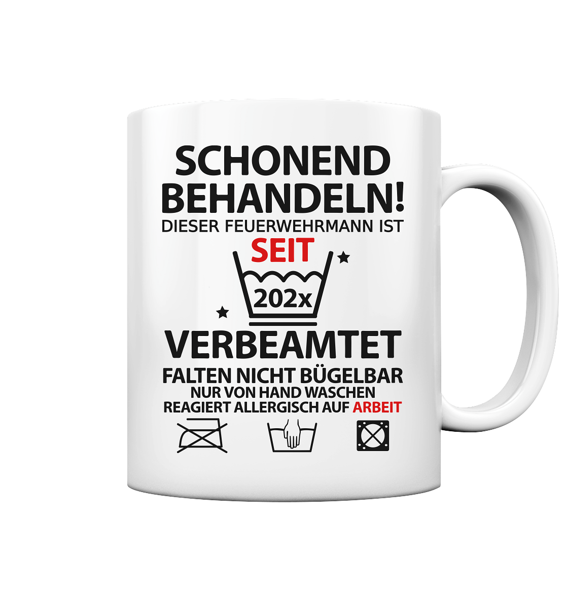 Feuerwehr Verbeamtung Geschenk mit Wunschnamen