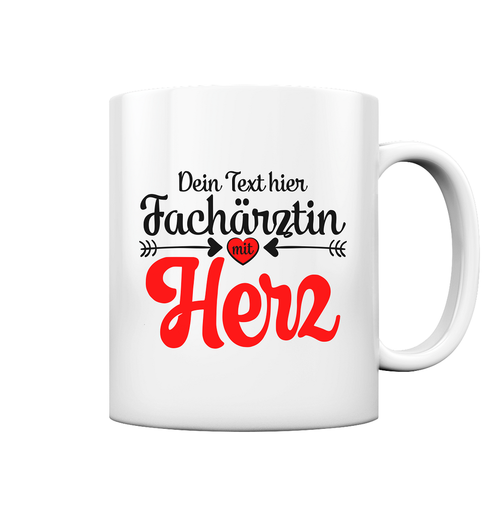 Fachärztin Geschenk - Tasse mit Herz Personalisiert  