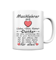 Musiklehrerin Tasse – Lustiges Geschenk Mit Spruch, Spülmaschinenfest, Beidseitig Bedruckt