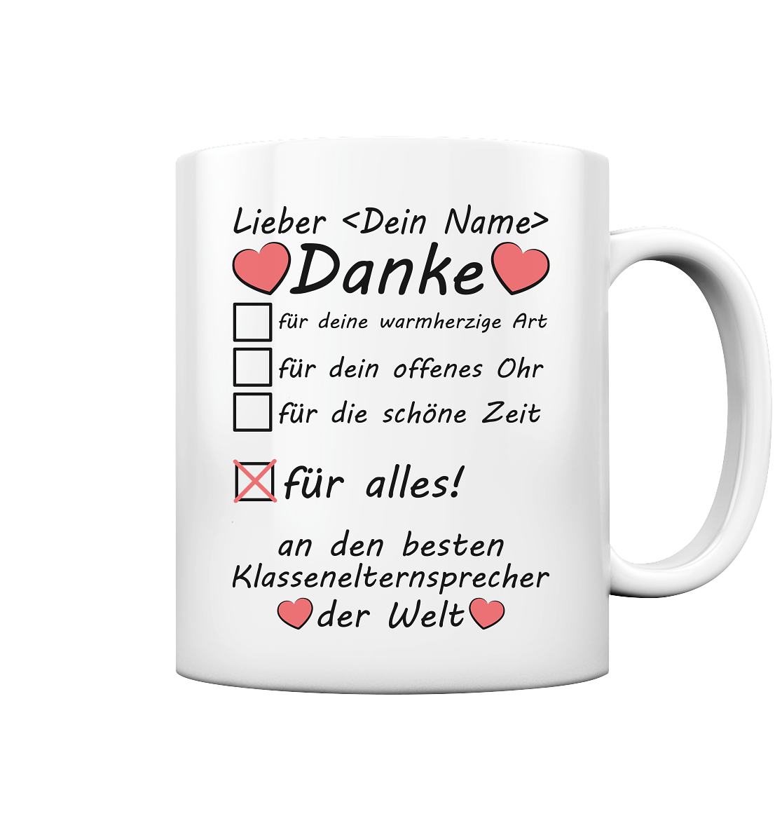 Klassenelternsprecher Geschenk | um Danke zu Sagen Tasse