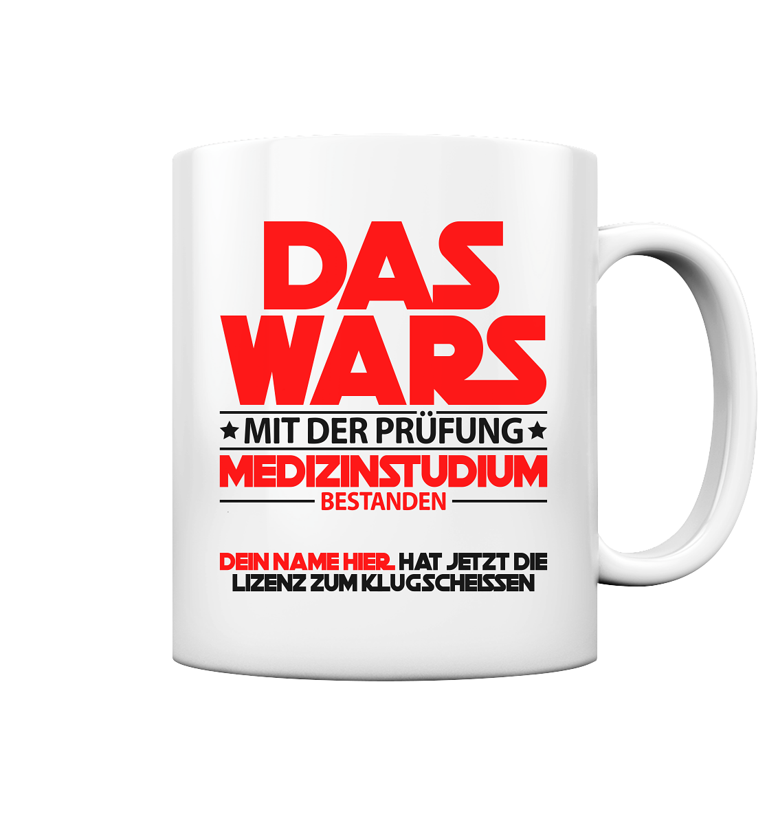 Abgeschlossenes Medizinstudium | Geschenk Tasse rot