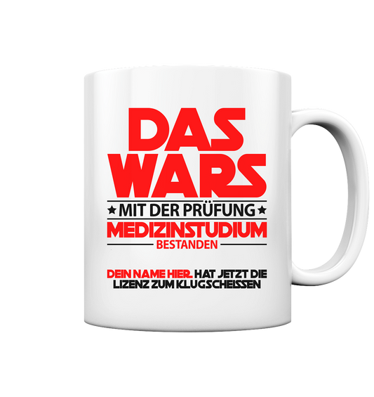 Abgeschlossenes Medizinstudium | Geschenk Tasse rot