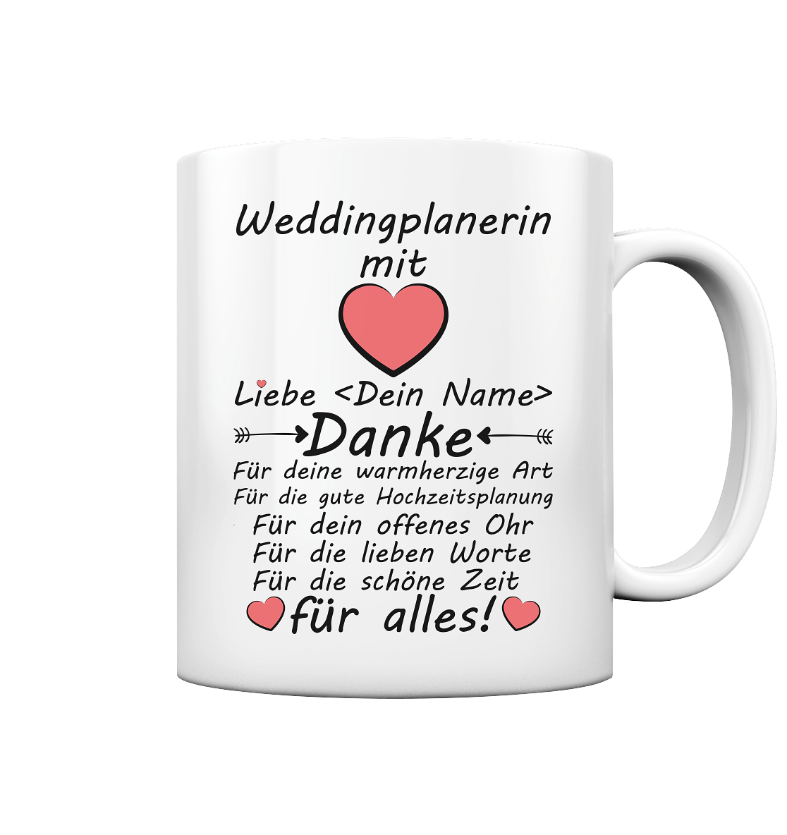 Danke Geschenk an Weddingplanerin Tasse 2