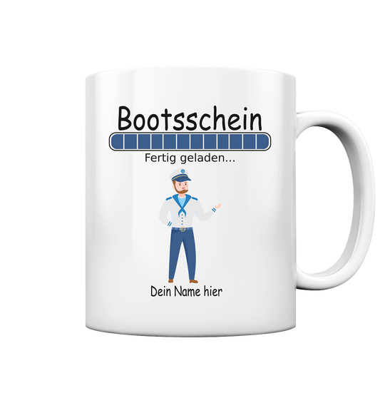Sportbootführerschein Geschenk Bootsschein bestanden - Tasse mit Namen