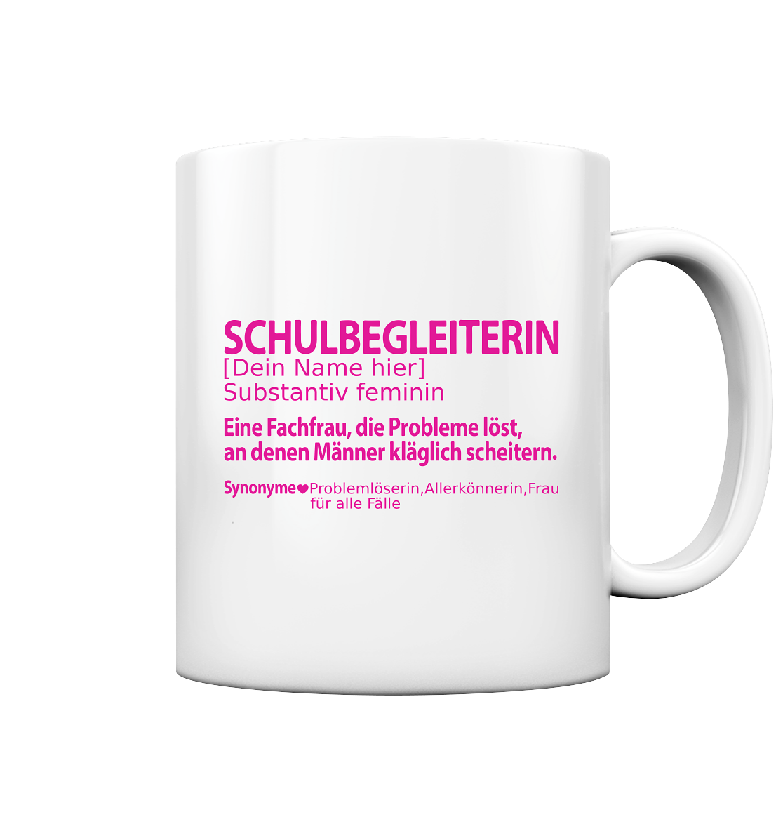 Schulbegleiterin Abschied Geschenk - Tasse Definition Personalisiert 