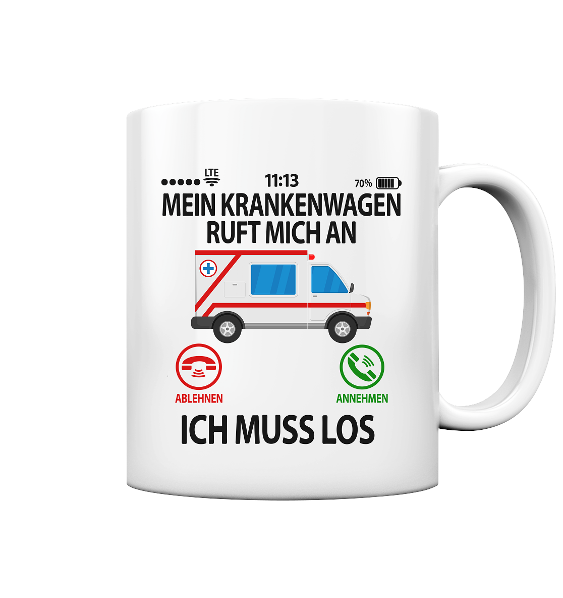 Notfallsanitäter Geschenk - Tasse mit lustigen Spruch für Männer