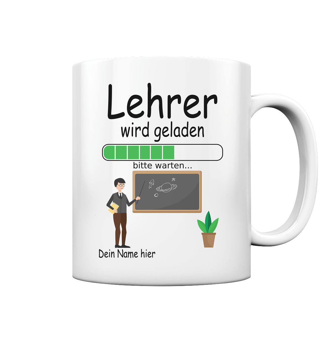 Zukünftige Lehrer Geschenk Tasse mit Lehrernamen