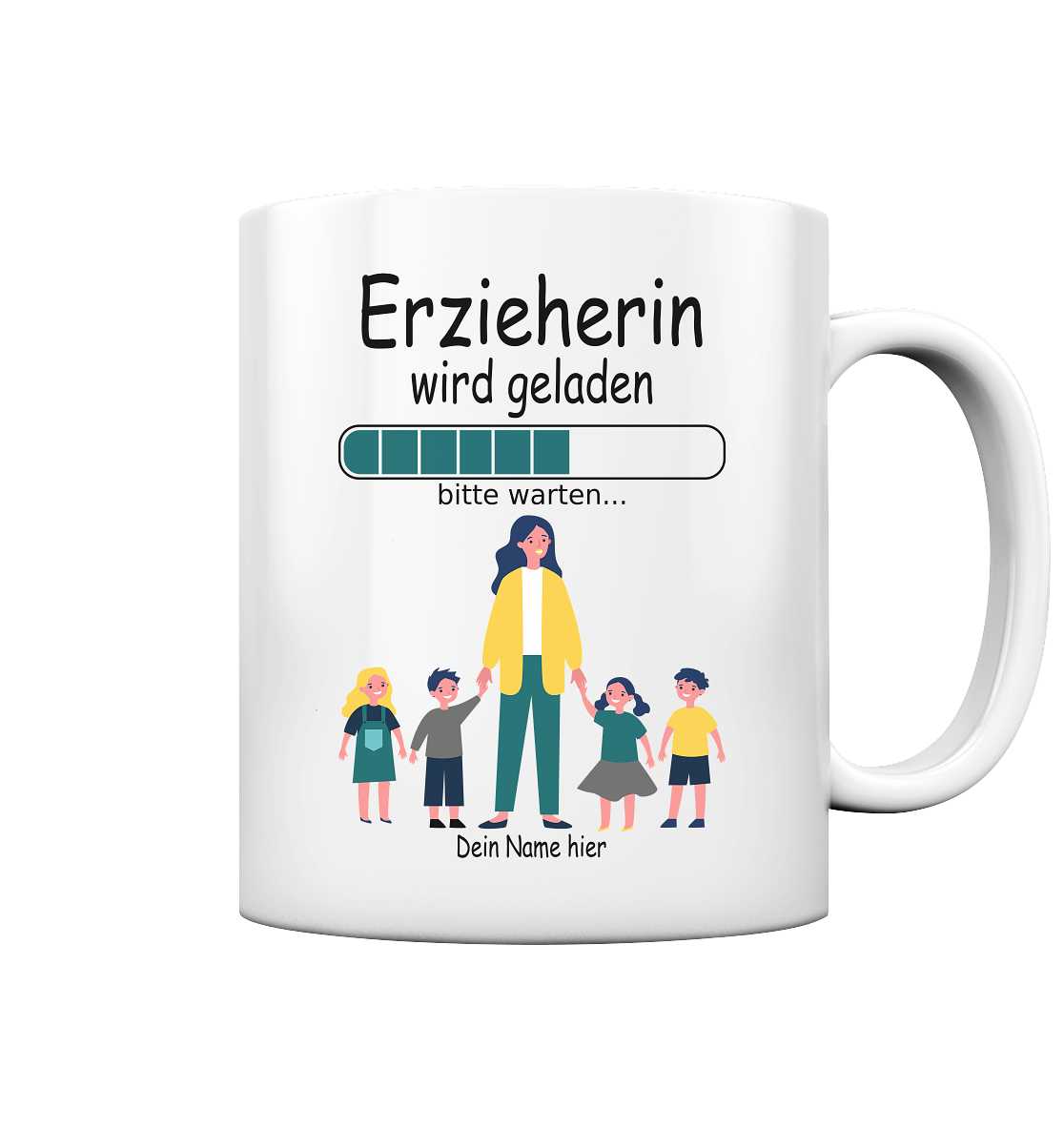 Zukünftige Erzieherin Geschenk mit Wunschnamen Tasse