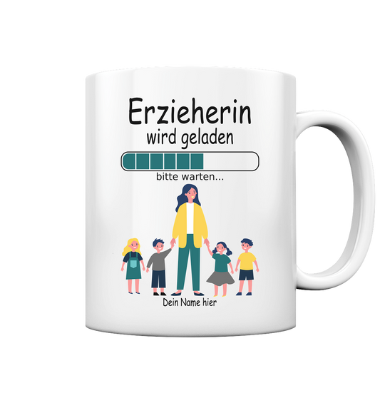 Zukünftige Erzieherin Geschenk mit Wunschnamen Tasse