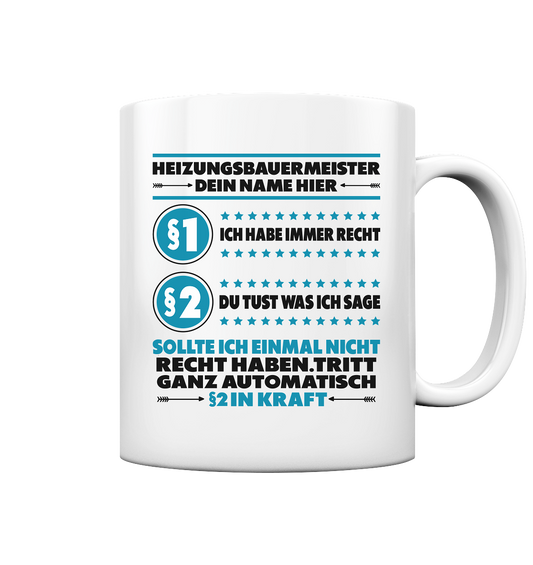 Heizungsbauermeister | Geschenk | Tasse 