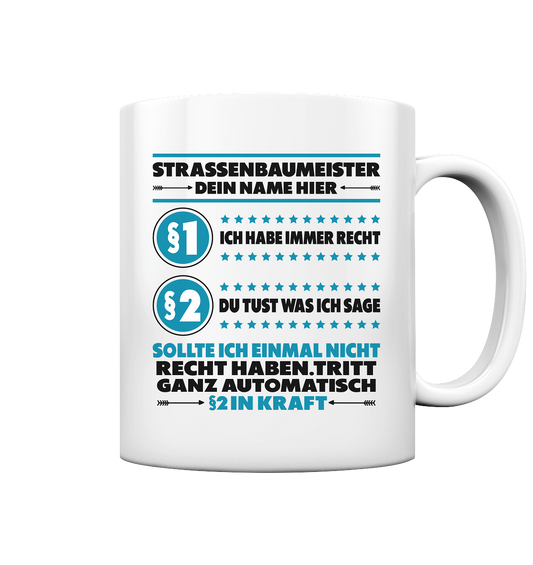 Straßenbaumeister | Geschenk | Personalisierbar