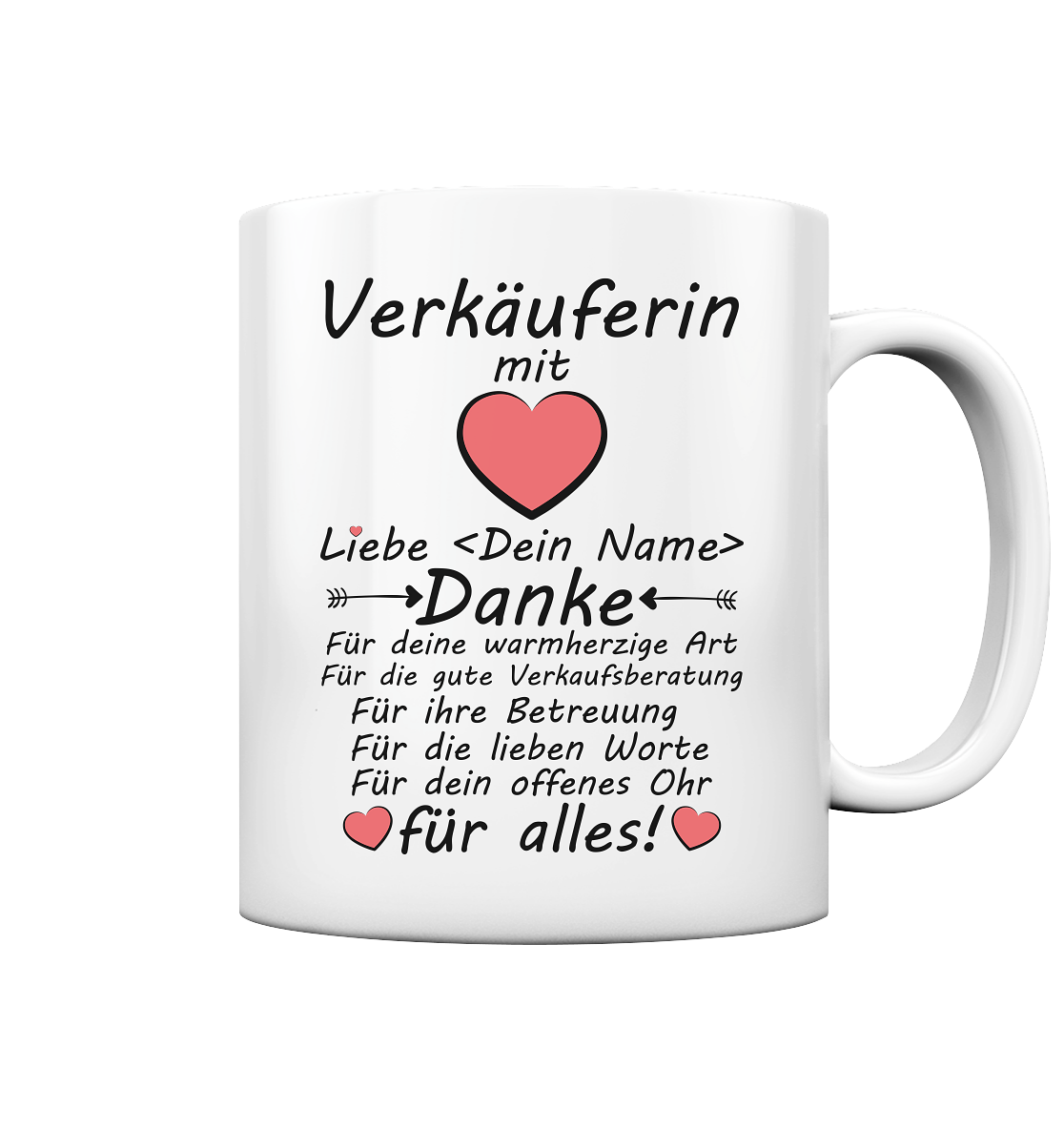 Danke Sagen Verkäuferin | Tasse 2