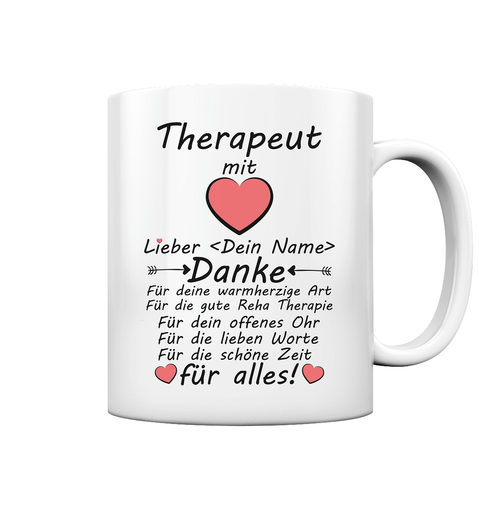 Danke Sagen an Reha Therapeuten  | Tasse