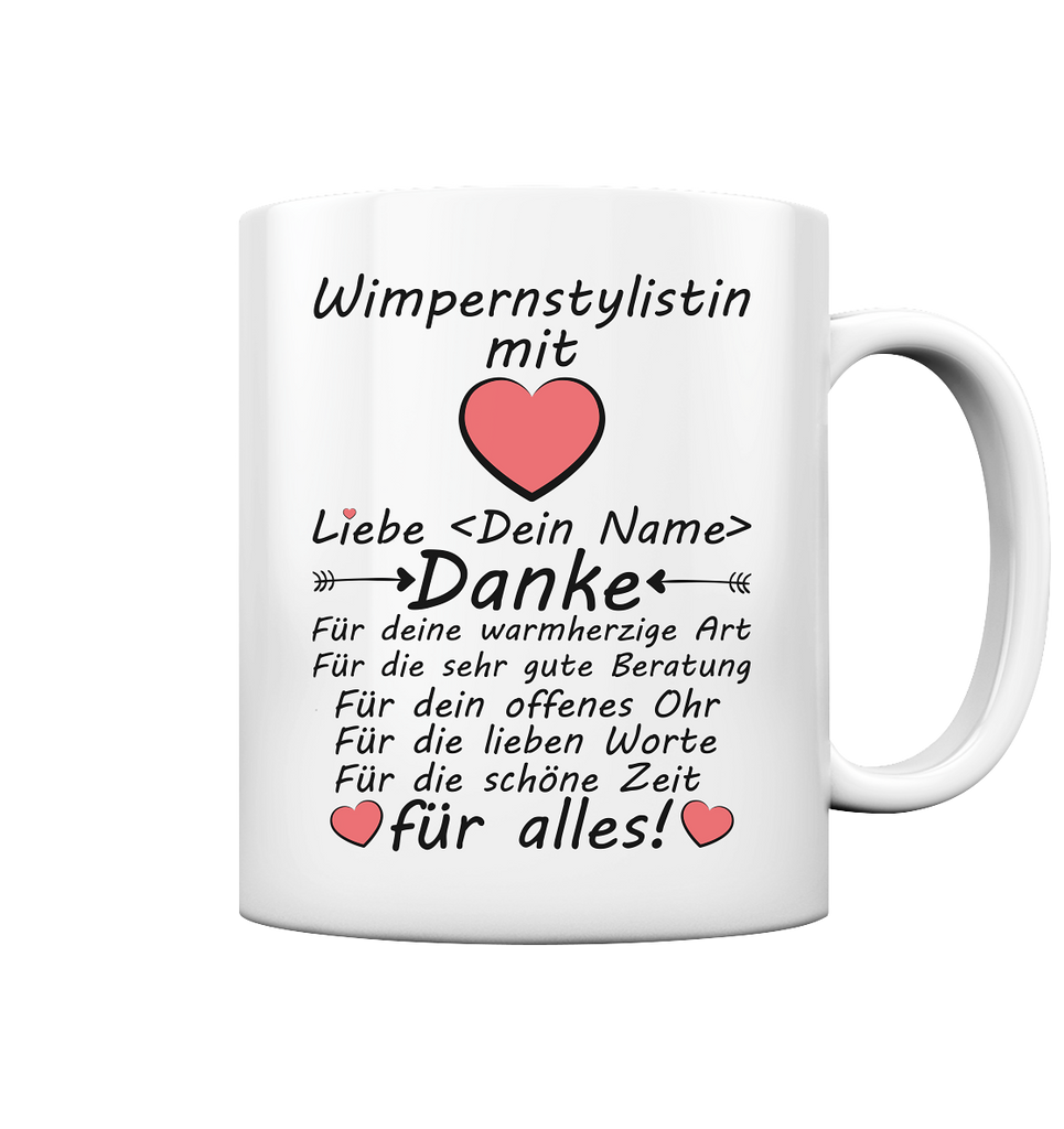 Wimpernstylistin Geschenk Gesucht? - Dankeschön Tasse 