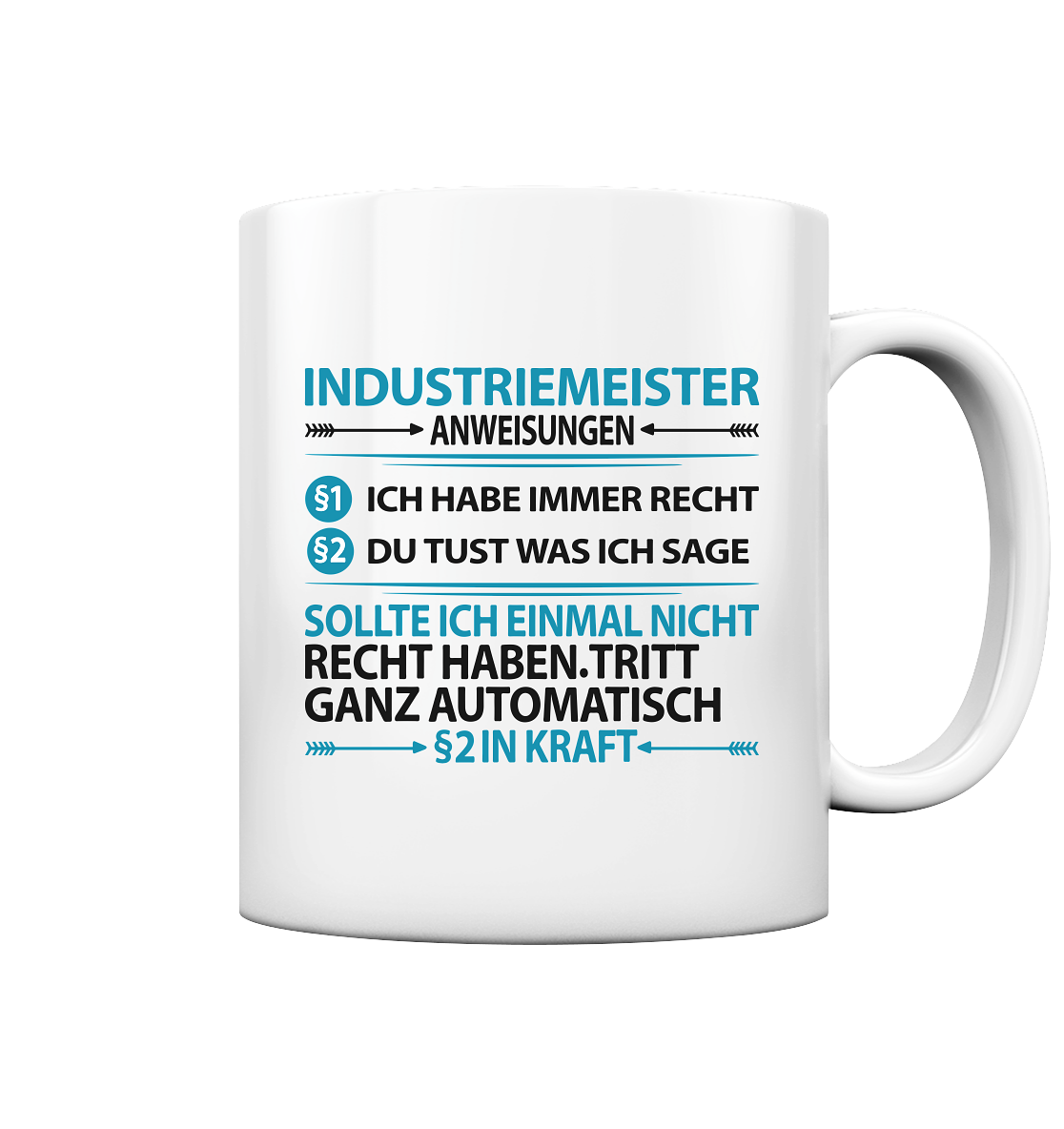 Industriemeister Metall | Geschenk anweisungen tass 2