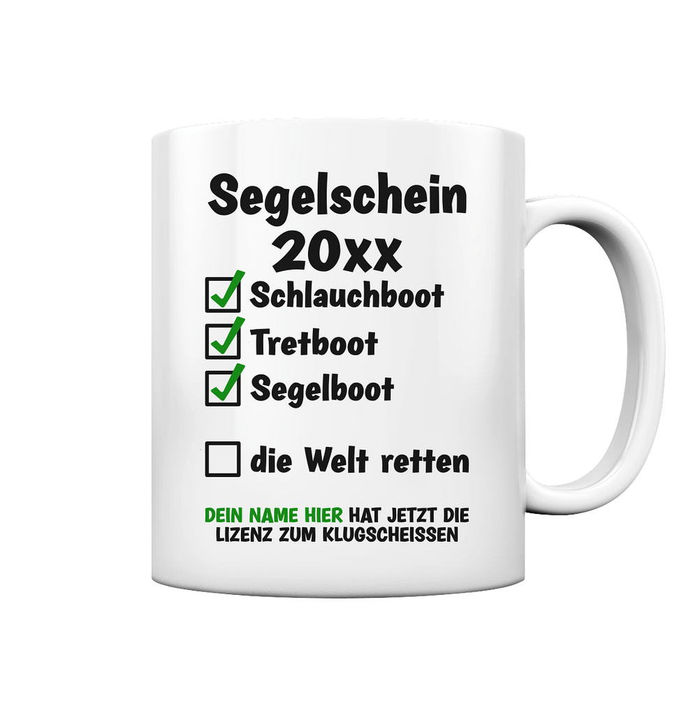 Segelprüfung bestanden | Geschenk | Tasse