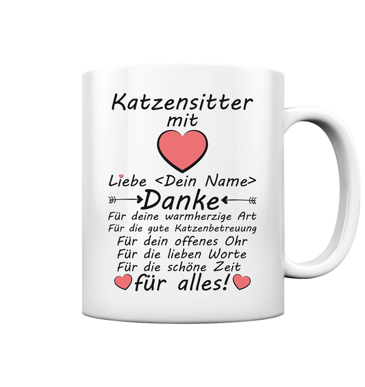 Dankeschön Katzensitter Tasse | für Katzenbetreuung