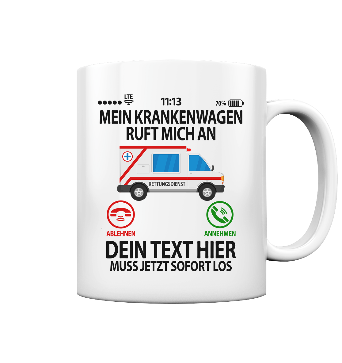 Personalisierte Tasse | Rettungsdienst
