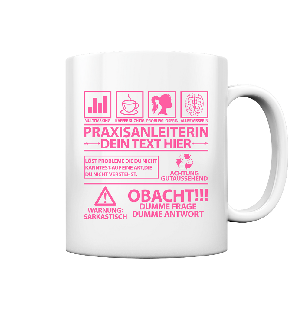 Praxisanleiterin Geschenk Personalisiert - Lustige Tasse mit Namen