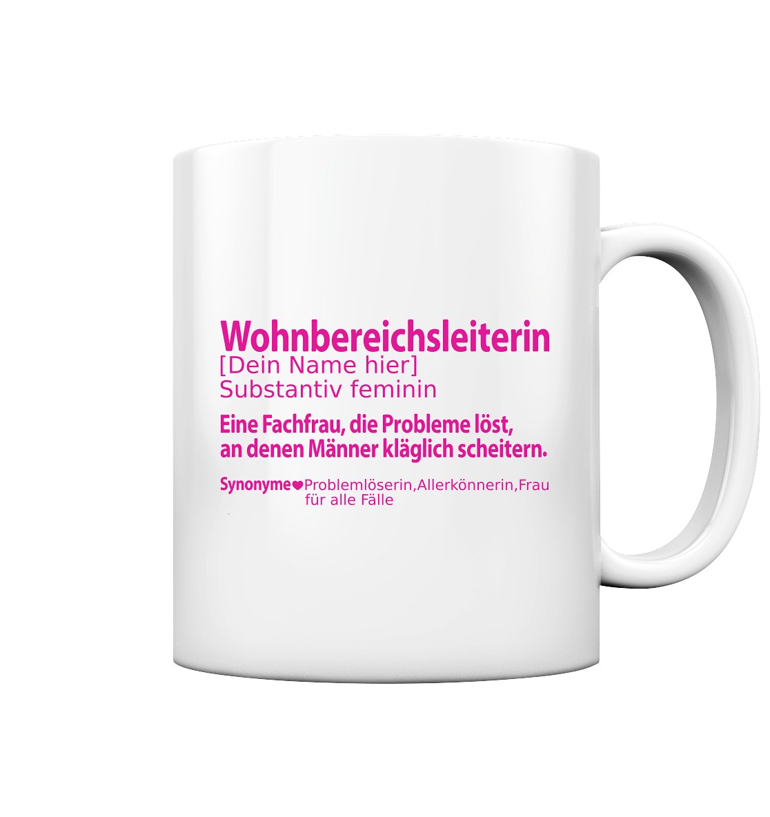 Wohnbereichsleiterin WBL Geschenk - Definition Tasse Personalisiert