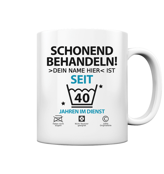 Tasse | 40 Jahre im Dienst | Personalisiert