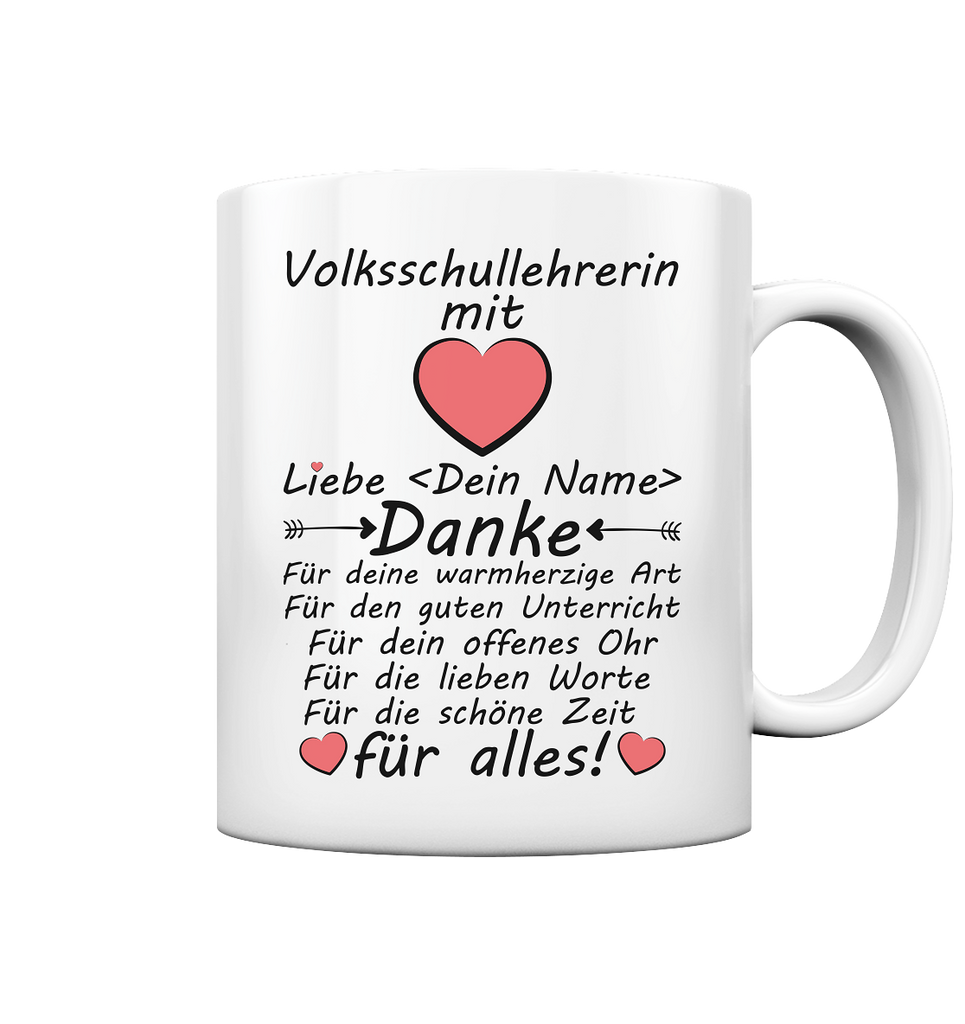 Abschiedsgeschenk Volksschullehrerin Tasse 2