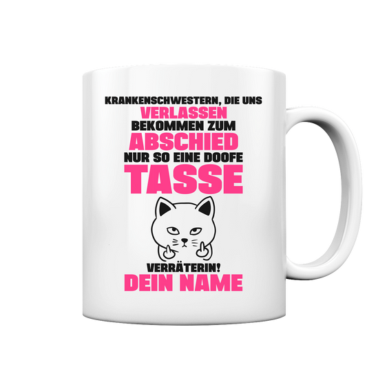 Abschiedsgeschenk Krankenschwester für Kollegin Tasse mit Namen