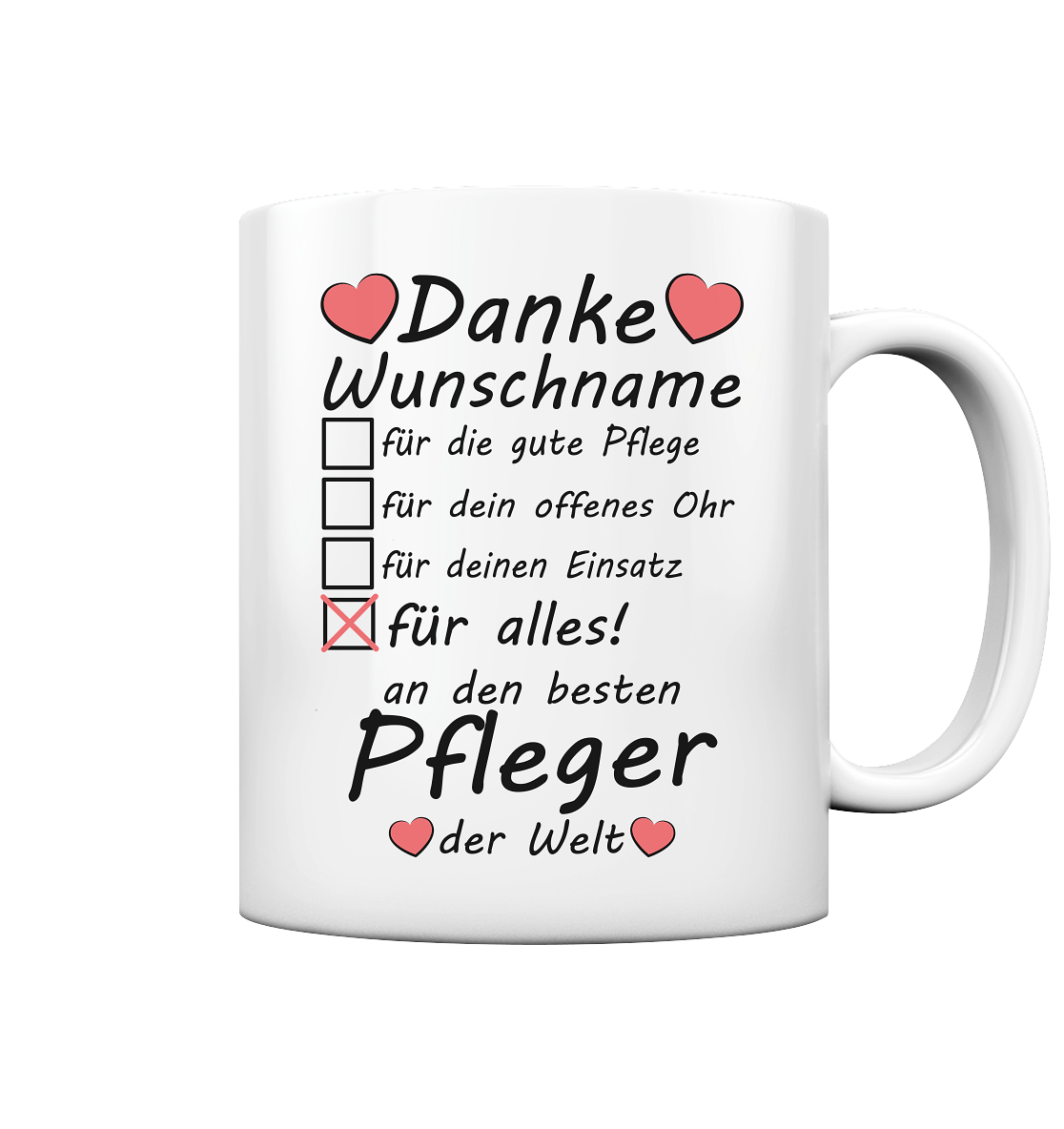 Dankeschön Danke Geschenk für Pflegepersonal Pfleger Tasse