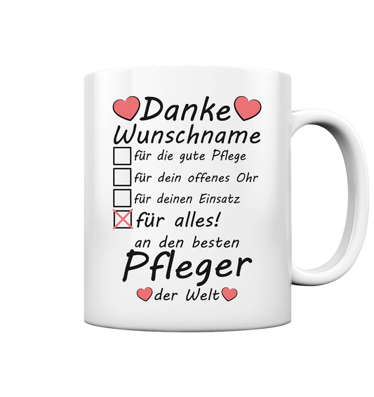 Dankeschön Danke Geschenk für Pflegepersonal Pfleger Tasse