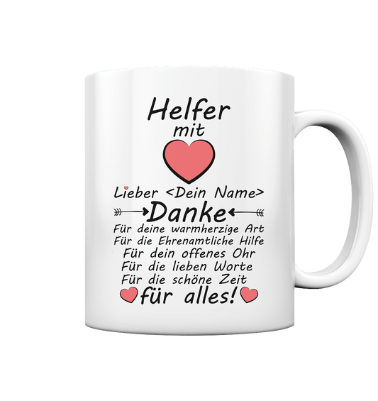Danke Sagen Tasse für Ehrenamtliche Tätigkeit Engagement