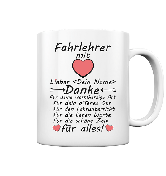 Fahrlehrer Geschenk | nach bestandener Prüfung tasse