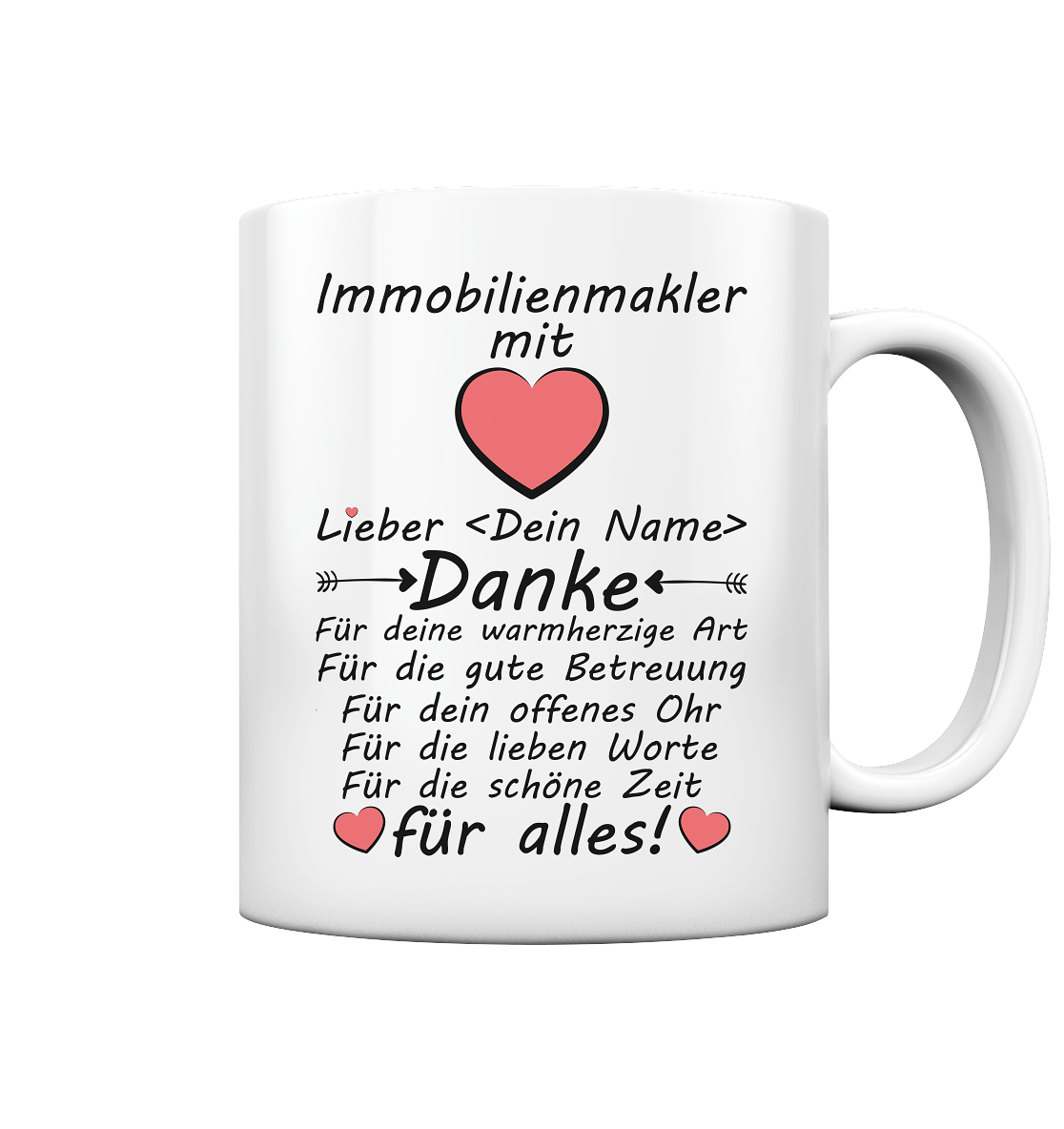 Danke Tasse an Immobilienmakler | für kompetente Beratung