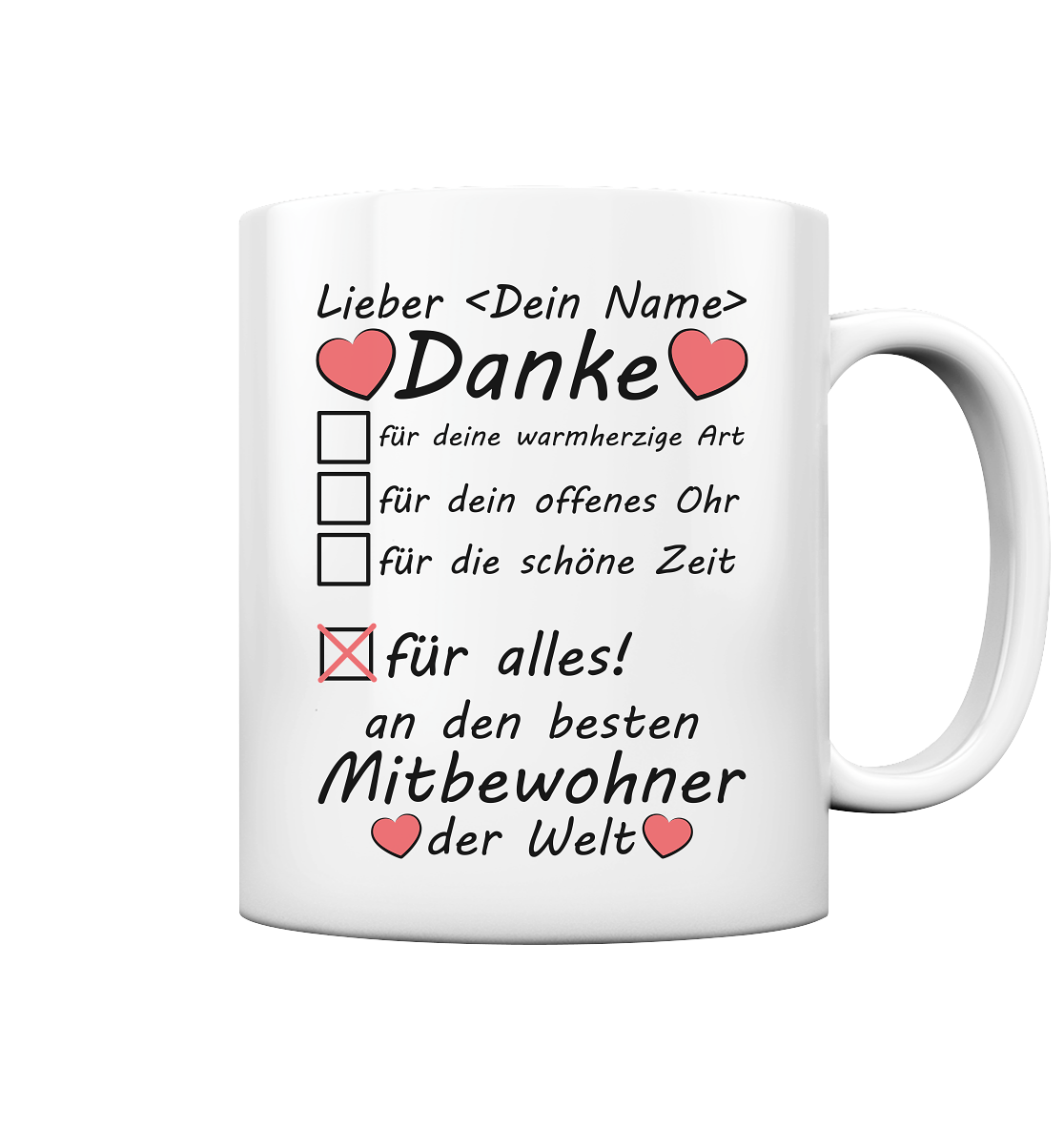 Abschiedsgeschenk WG Bewohner Tasse