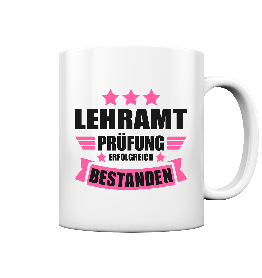 Lehramt Staatsexamen Abschluss bestanden - Tasse Studentin