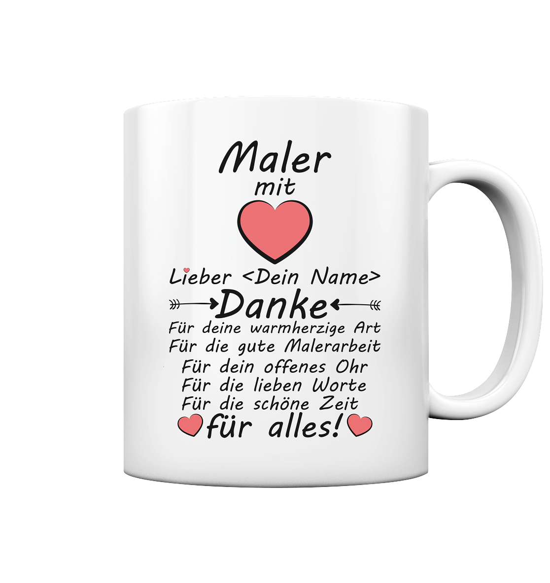 Dankeschön Geschenk für Maler | und  Malerarbeiten tasse