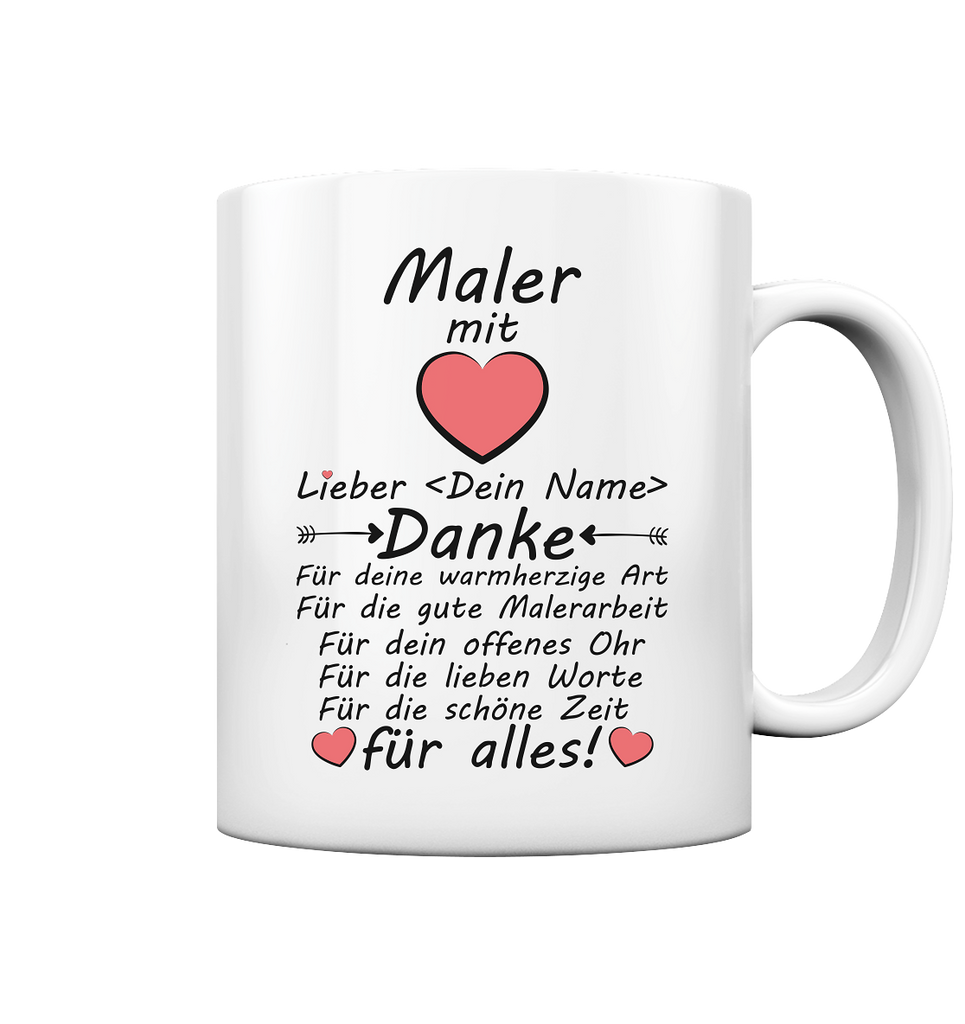 Dankeschön Geschenk für Maler | und  Malerarbeiten tasse