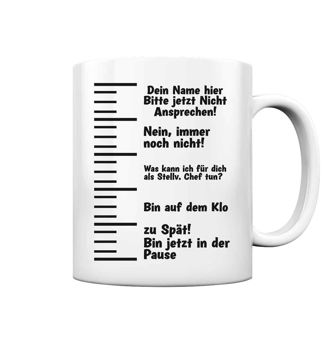 Stellvertreter Stellv. Chef Geschenk Personalisiert - Lustige Tasse Messbecher 