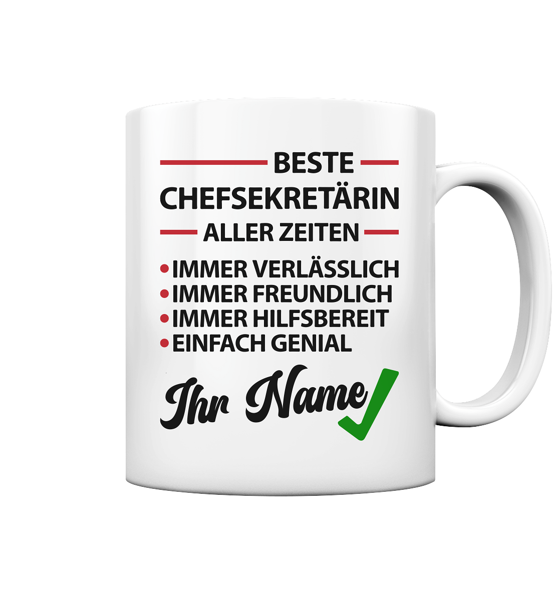 Chefsekretärin Abschiedsgeschenk Geschenk - Sekretärin vom Chef Tasse