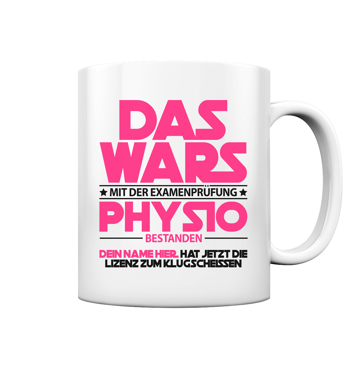  Physio Prüfung bestanden | Physiotherapeut Geschenk Tasse pink 2