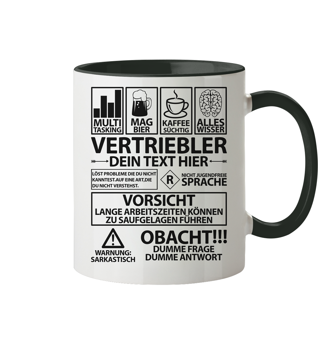 Geschenk Vertriebler - Sprüche Tasse Sarkastisch Personalisiert 