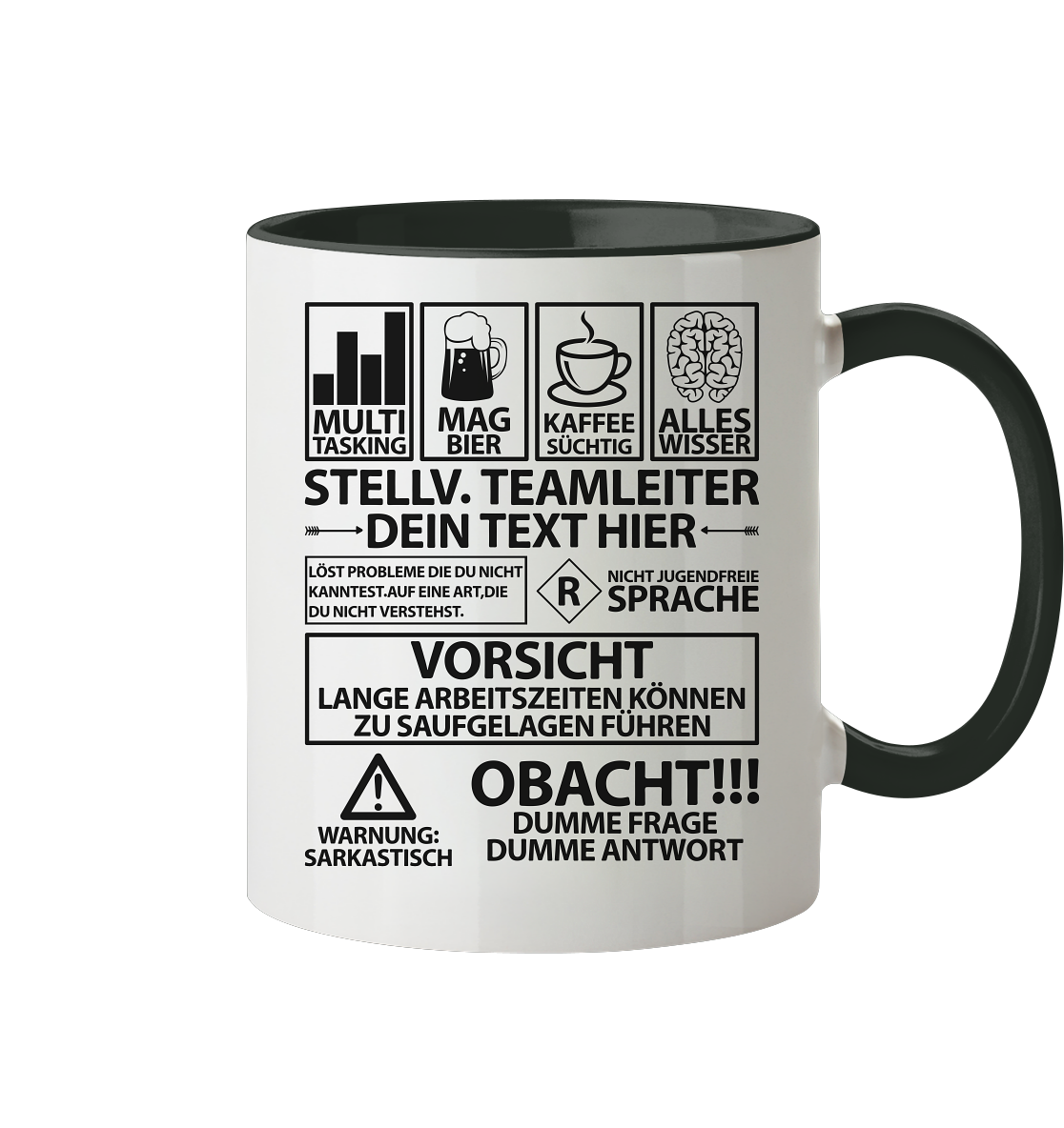 Stellvertretender Teamleiter | Geschenk | Personalisiert Tasse