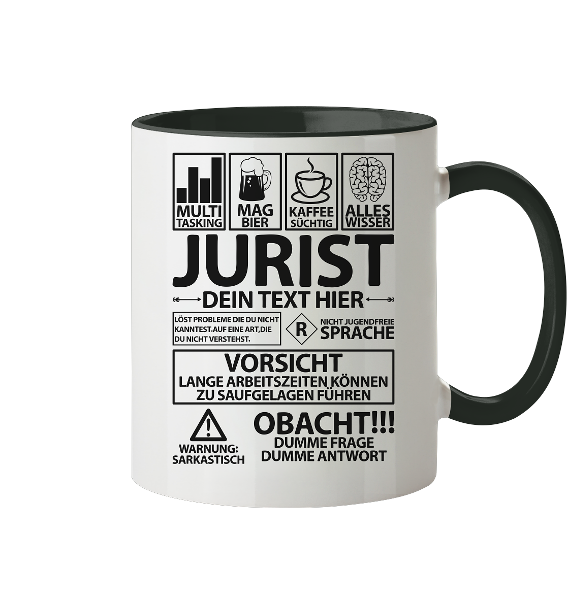 Volljurist |  Geschenk  | Lustige Tasse Personalisiert