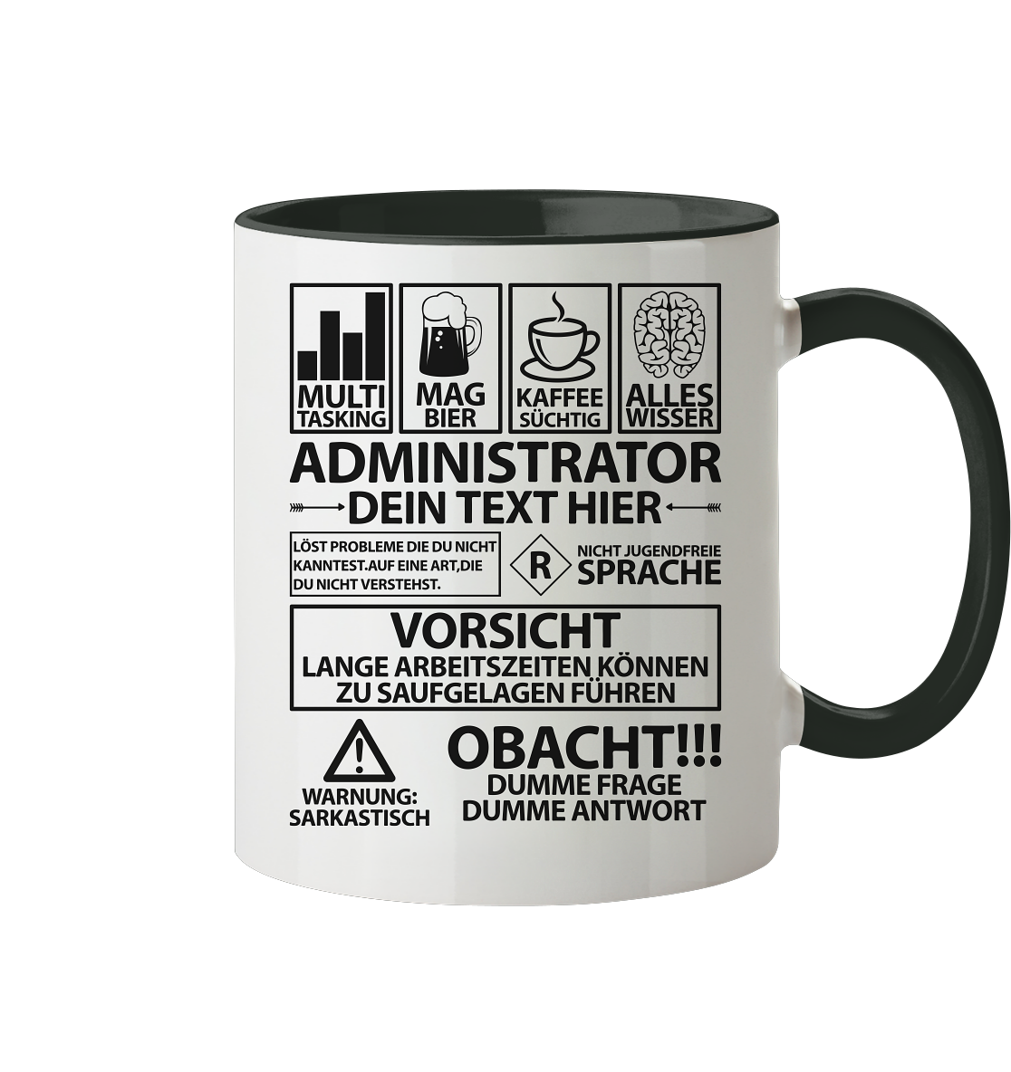 Geschenk für Systemadministratoren Administrator Admin Tasse Personalisiert
