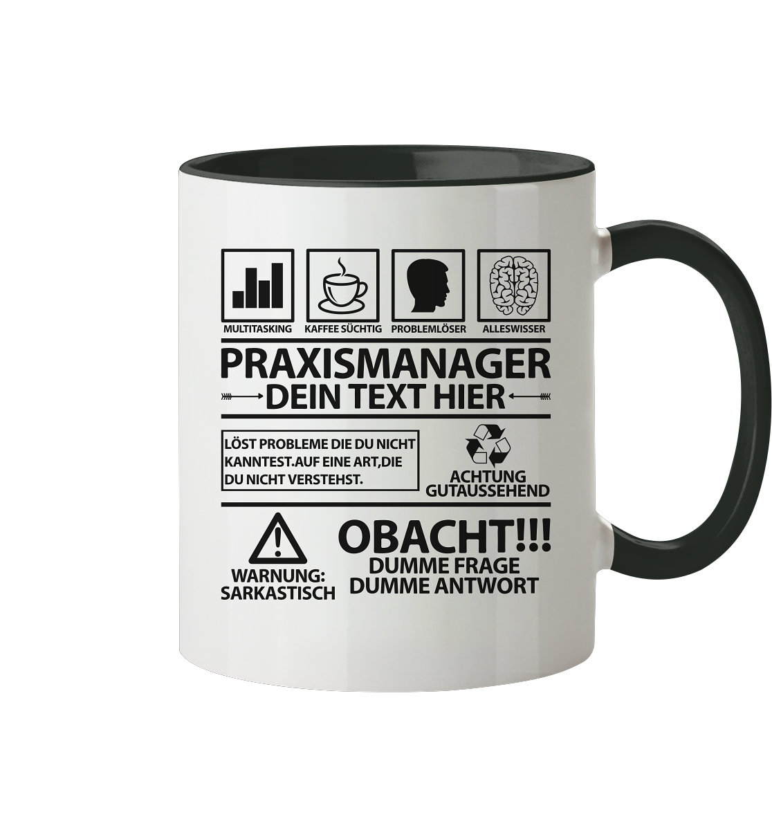 Praxismanager Geschenk gesucht? - Lustige Tasse mit Namen